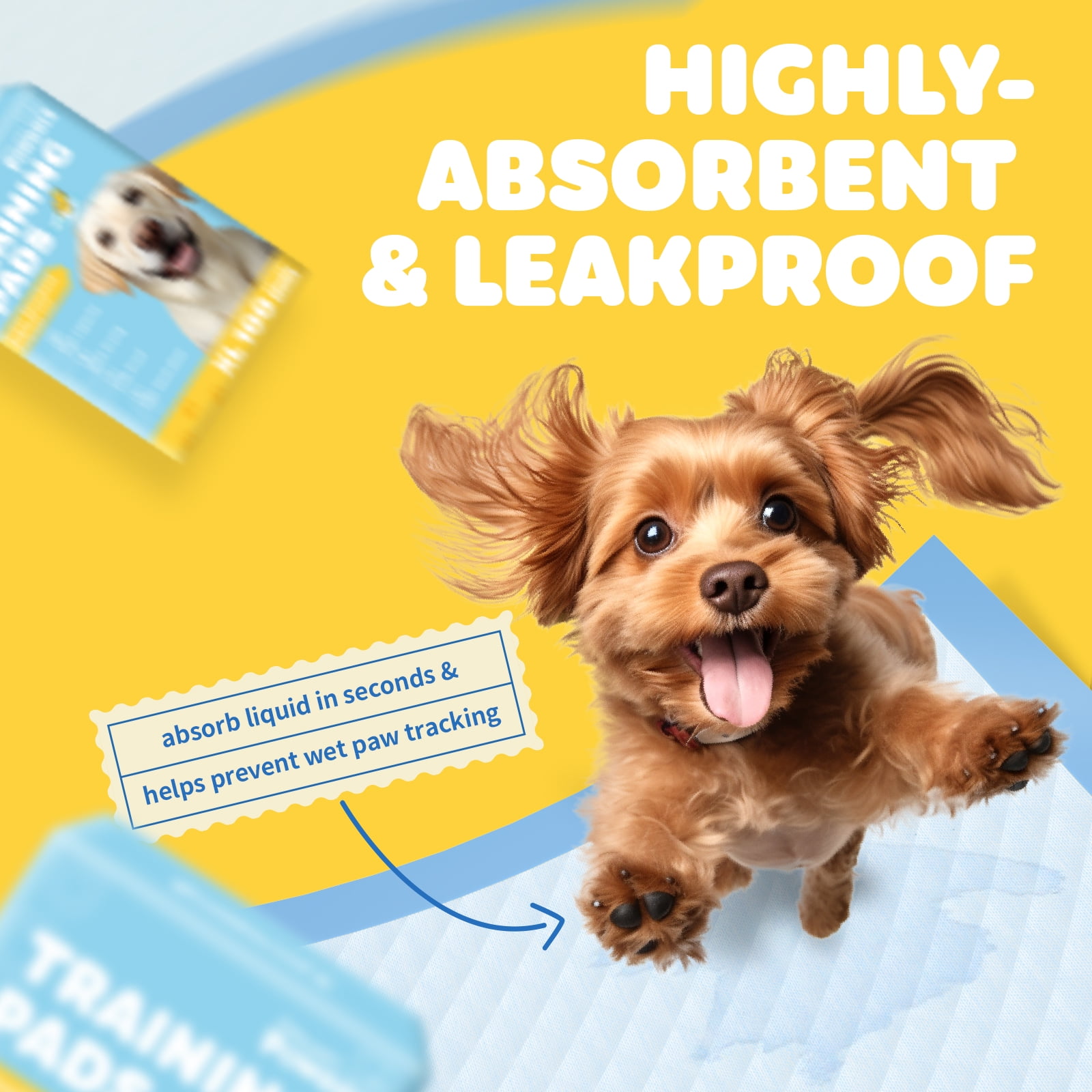 Powools Puppy Pads, 33.5" x 27.5" X-Large 6-Layer, 100 Count Dog Wee Wee Pads with Powerful Absorbency Powools Puppy Pads, 33.5" x 27.5" X-Large 6-Layer, 100 Count Dog Wee Wee Pads with Powerful Absorbency - Image 8