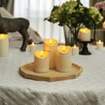 thumbnail image 2 of TETOU 3pcs LED Flameless Candles Battery Candles Fake Plastic Pillar Candles with Remote Control Ivory White, 2 of 6