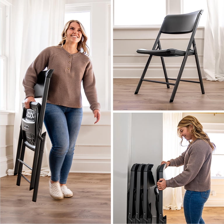 Lifetime A-Frame Folding Chair, Black (Set of 4)-81169 - Walmart.com