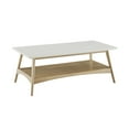 thumbnail image 4 of Nmkwnr 2 Tiers Coffee Table for Home, Office, White+Light Brown, 4 of 9