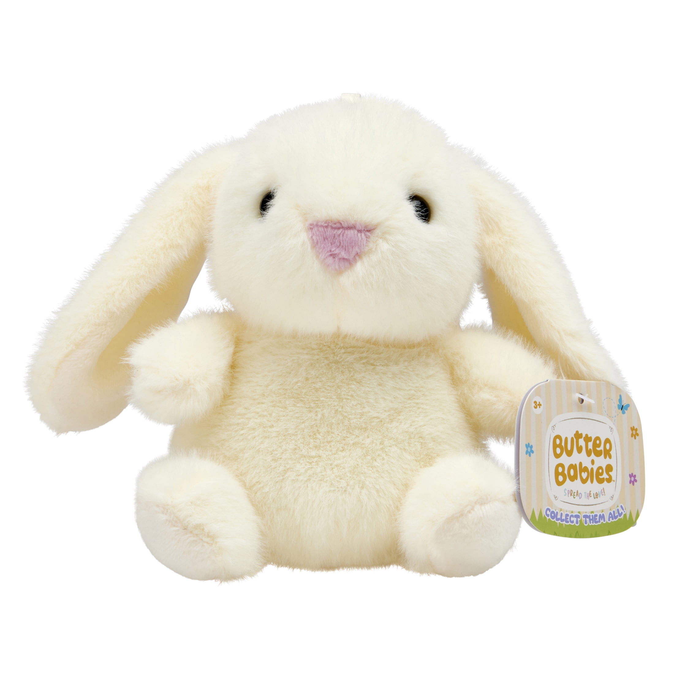 Buttercups Bunny Plush Toy 4.5 inch – Small Stuffed Animal for Kids, Soft White Bunny, Mini Plush Gift