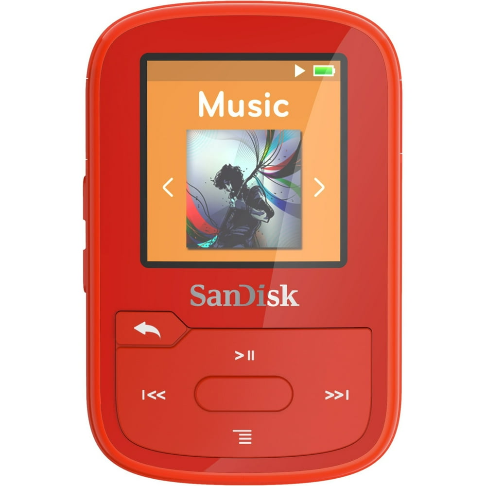 SanDisk Clip Sport Plus 16 GB Flash MP3 Player Red