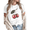 White-1, variant on Women Casual Red Green Cherry Bow Graphic Tees Cotton Crew Neck Printed T Shirt Tops Black S-5XL