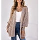 thumbnail image 3 of Mujeres Linterna Manga Cárdigan Moda Clásico Estampado De Leopardo Otoño Invierno Manga Larga Camisas Impresas Tops Albaricoque M, 3 of 6