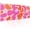 Preppy Pink, variant on Pink Orange Cute Gaming Mouse Pad - Preppy Abstract Modern Geographic, Extended Large Desk Mat, Non-Slip Rubber Base, Stitched Edge, Perfect for Desktop Office PC, 31.5x11.8 Inch