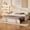 White, variant on DRNANLIT Twin Size Upholstered Daybed with Adjustable Height Pop Up Trundle, Beige Day Bed Frame with USB & Type-C Charging Port, 2 Side Pockets, No Box-Spring Needed, White