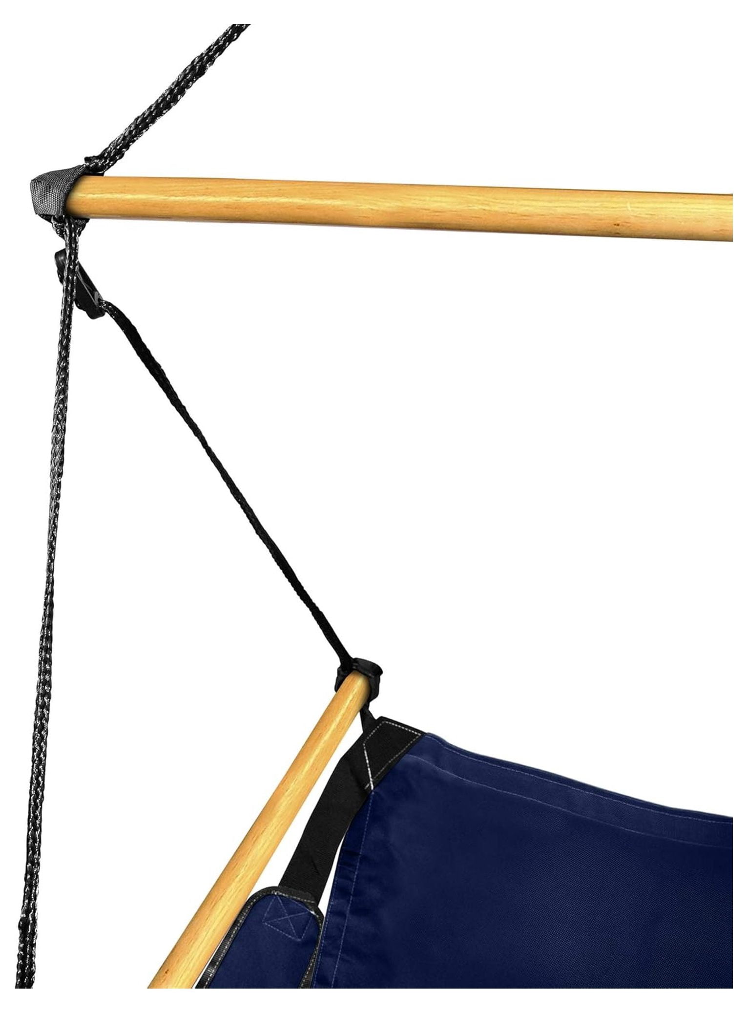 Portable Camping Chair - Blue, 350 lb Capacity - Folding Chair with Cup Holder & Footrest