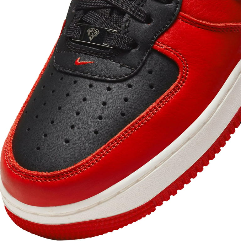 Men's Nike Air Force 1 High '07 LV8 EMB Blk/Grey Fog-Chile Red