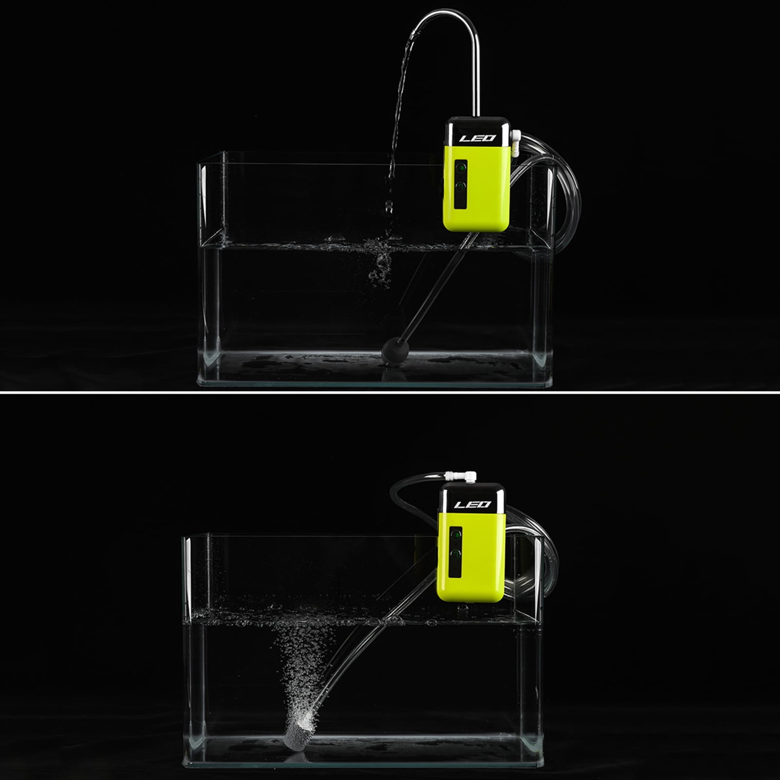 Apooke Portable for Smart Induction LED Light Fish for Tank Aerator Bubbler Pump USB Rechargeable Intelligent Sensor Water Oxyg