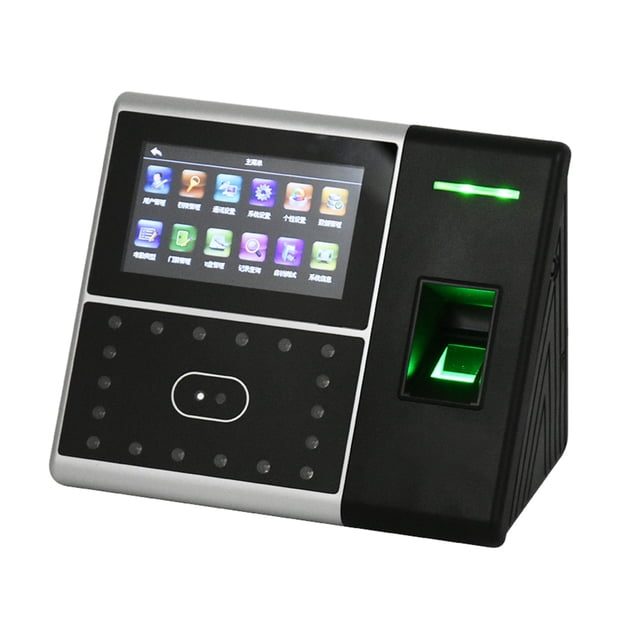 Time Clock,Attendence Machine Fingerprint Access Control Time Machine Time Clock Time Recording 12V Black