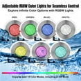 thumbnail image 3 of FOXLUX Nicheless Pool Lights, 1.5 Inch LED RGBW Multicolor Inground Pool Light and Spa Light, IP68 Waterproof, AC 120V, 15W,50ft Cable with Controller, APP & Remote Control, 3 of 11