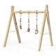 thumbnail image 1 of Costway Gimnasio para bebés, gimnasio con juguetes para dentición desarrollo cerebral estimulación sensorial, gimnasio plegable de madera para niños + 3 meses, 1 of 6