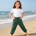 thumbnail image 4 of Ohufall 12M-8T Toddler Kids Baby Boys Girls Pants Solid Color Stretch Comfortable Cute Pant, 4 of 8