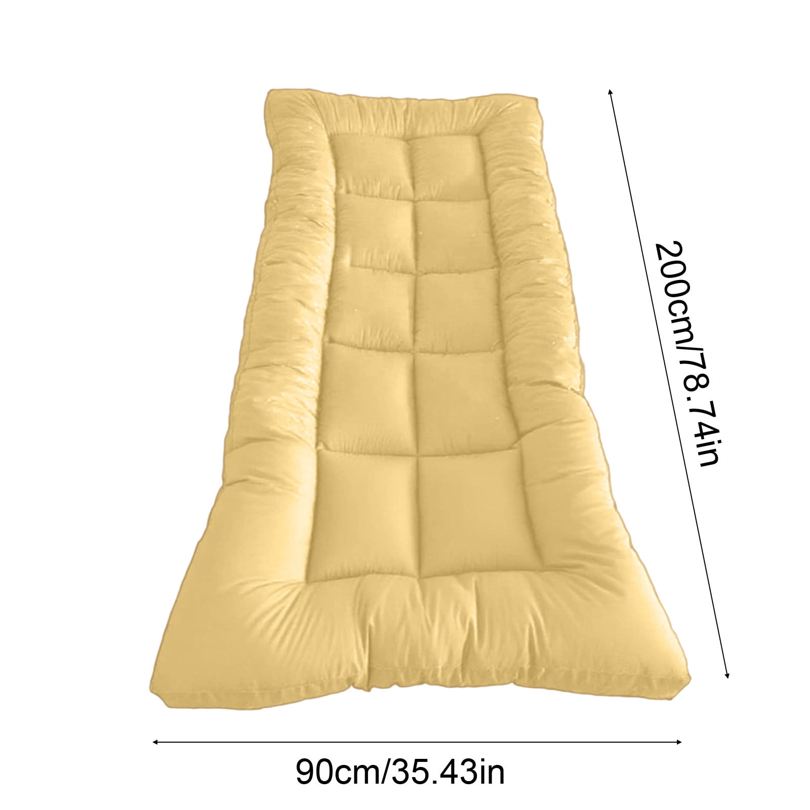 YHAICO Twin Mattresses Pressure Relief Mattress A Class Fiber Mattress Student Bed Tatami 3D Thickened Mattress 90x200cm Yellow