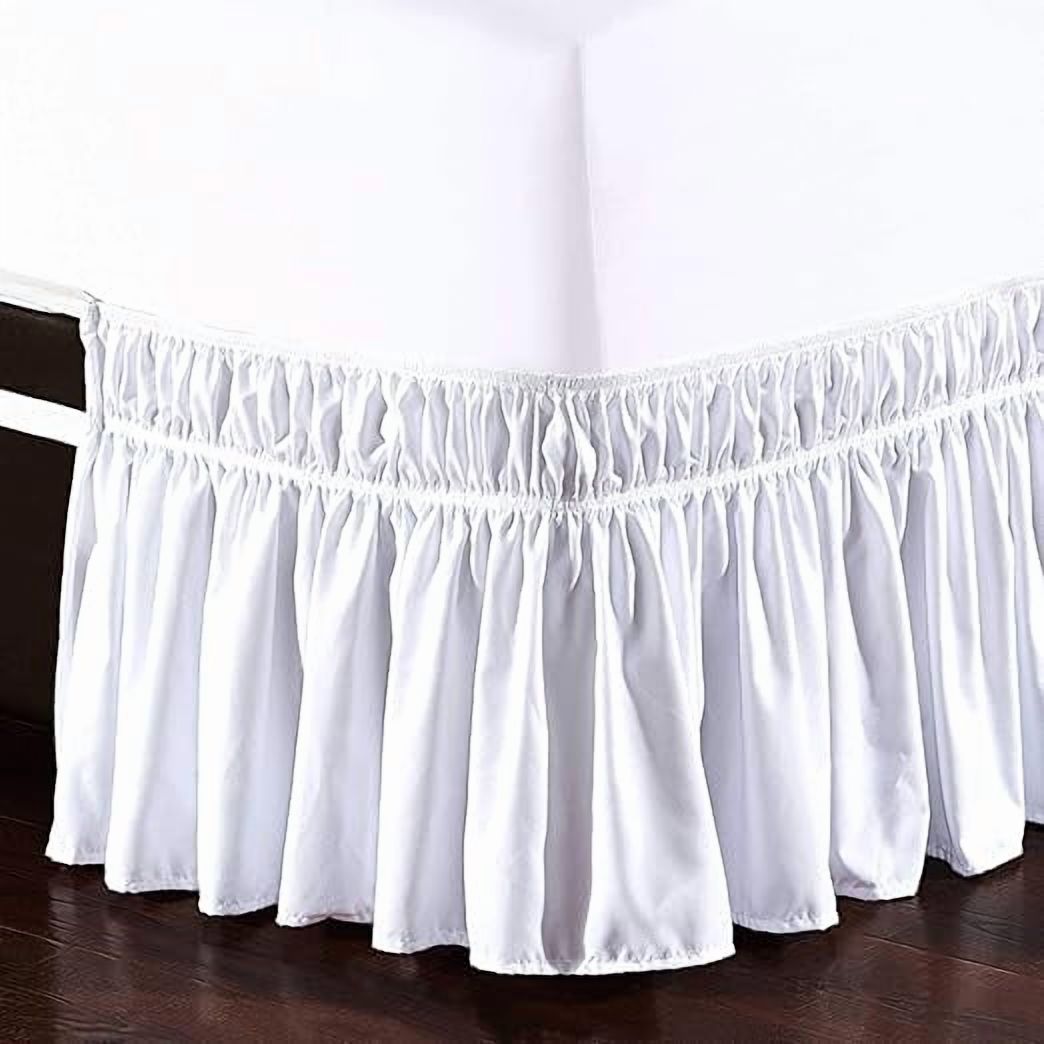 Elegant Comfort Wrap-Around Elastic Bed Skirt, Easy On/Easy Off, 16-Inch Tailored Drop, Wrinkle and Fade Resistant - Size and Color Options Available