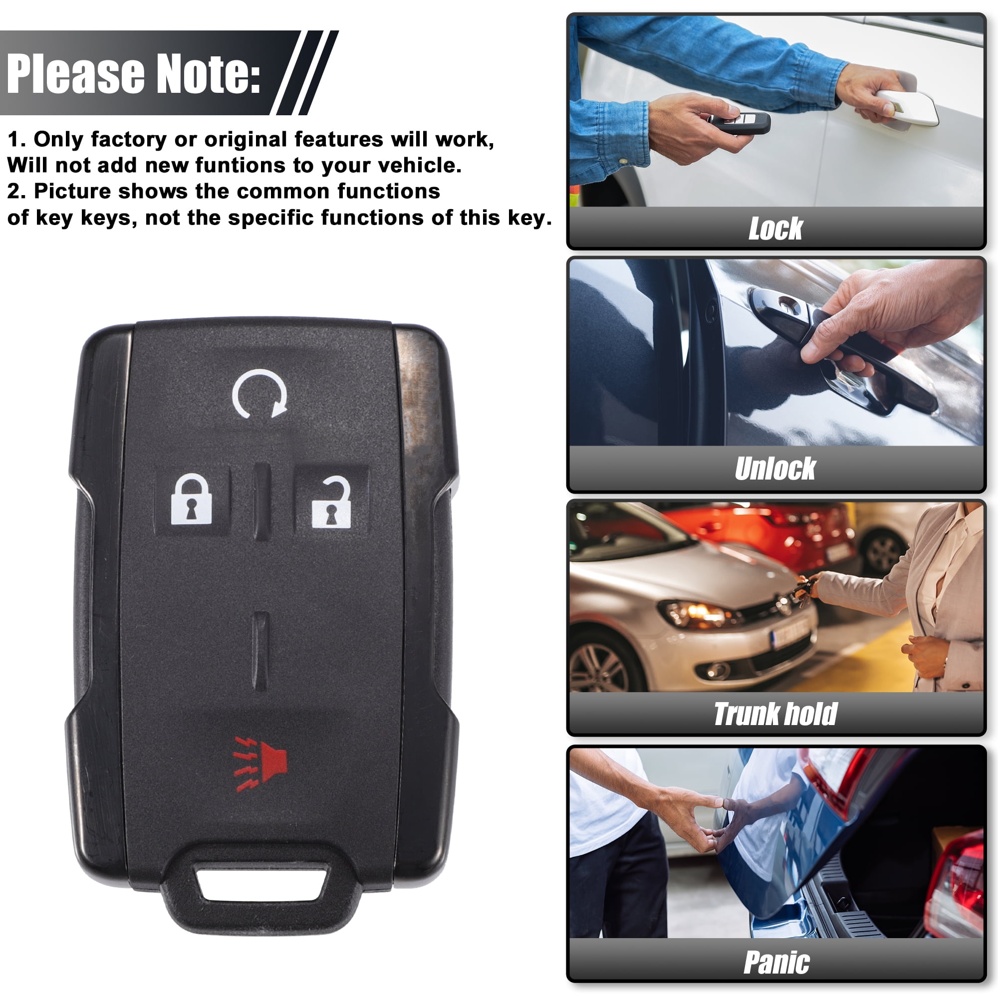 Unique Bargains 1 Set M3N32337100 315Mhz OBD2 Key Programmer Tool with Keyless Entry Remote Key Fob for GMC Canyon 15-21