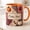 Black, variant on LANG ECOMMERCE Personalized Pumpkin Mug Fall Patchwork Ceramic Coffee Cup for Thanksgiving Gift
