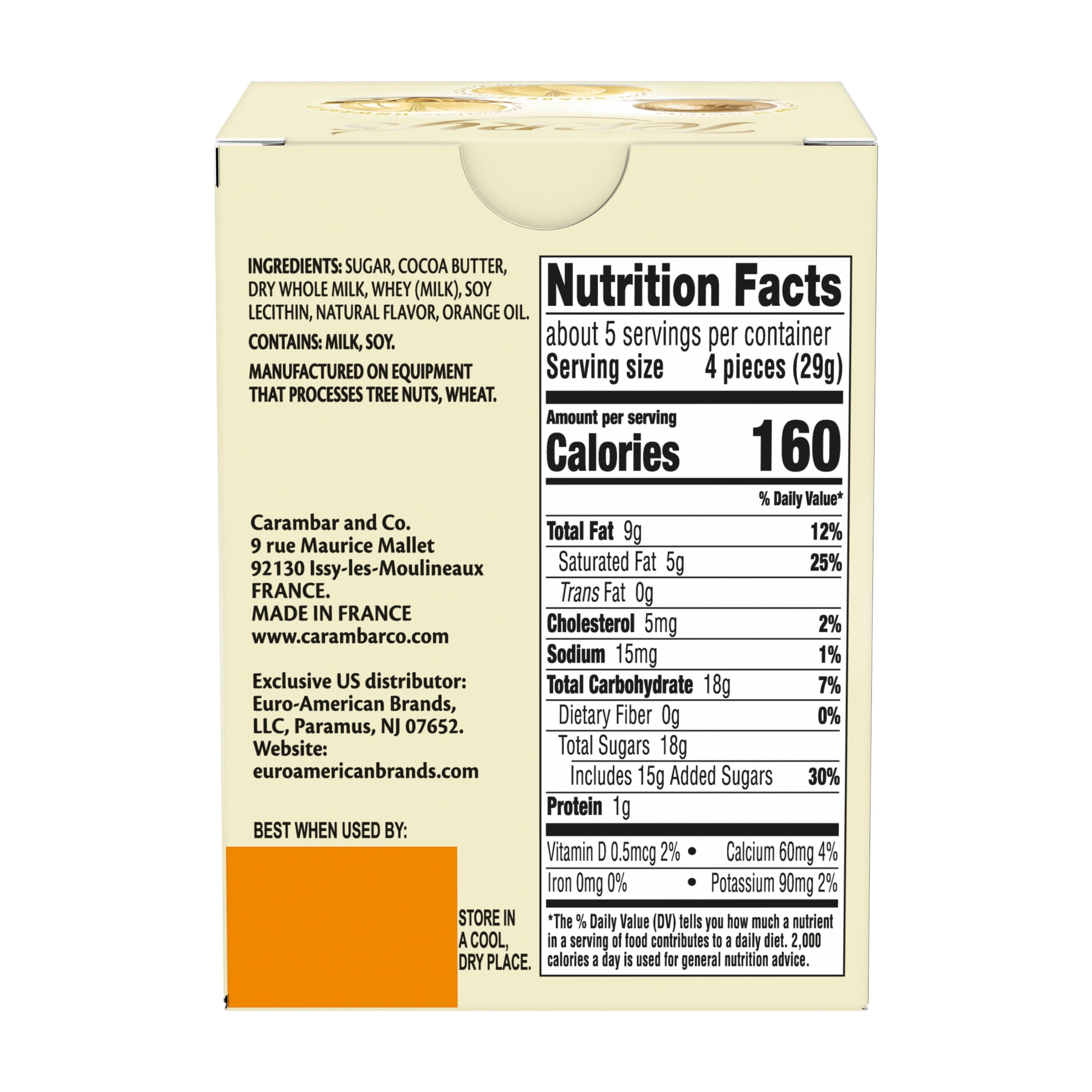 (2 pack) Terry's Chocolate Orange,  White Chocolate with Natural Orange Flavoring, 5.18 oz Box.