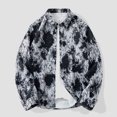 thumbnail image 1 of Blusa y camisa de manga larga con cuello vuelto para hombre, informal, con estampado, de poliéster, 1 of 4