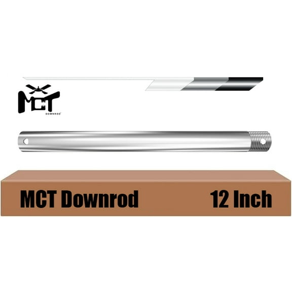 12inch extension ceiling fan downrod brushed nickel