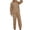 A-Brown459, variant on XIAONU Womens Cozy Loungewear Set Soft Long Sleeve Top With Elasticated Ankle Pants Warm Leisure Sleepwear