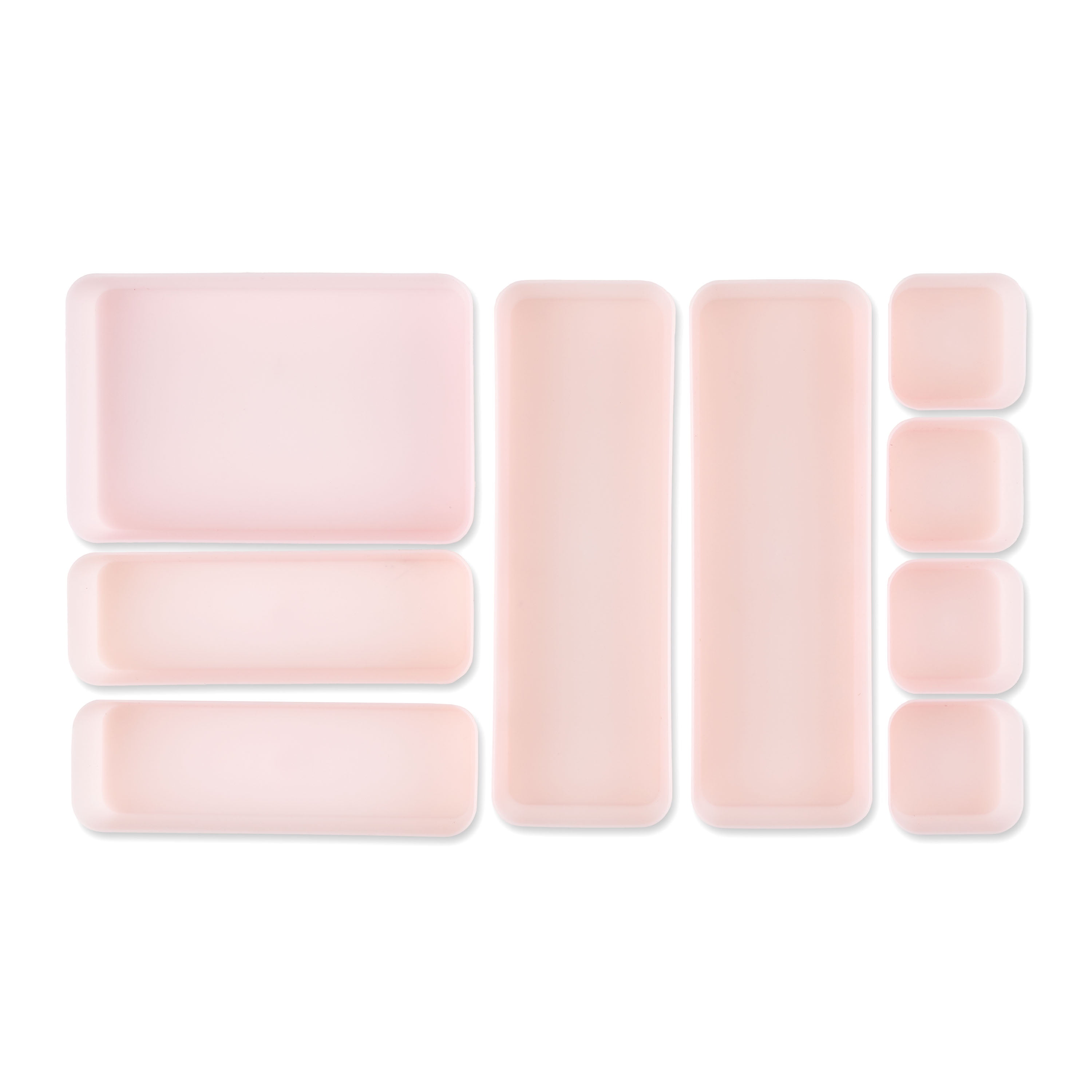 Pen+Gear Drawer Organization Set, Pearl Blush, 9 Pieces