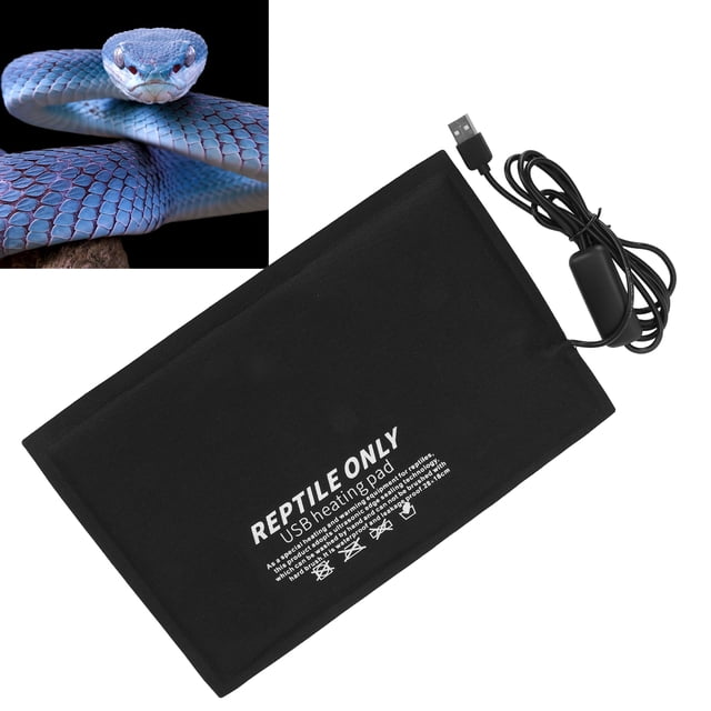 USB Reptile Heating Mat, Convenient Reptile Heating Pad Moisture-proof With Three- Temperature Control For Amphibians Small,Midium,Large