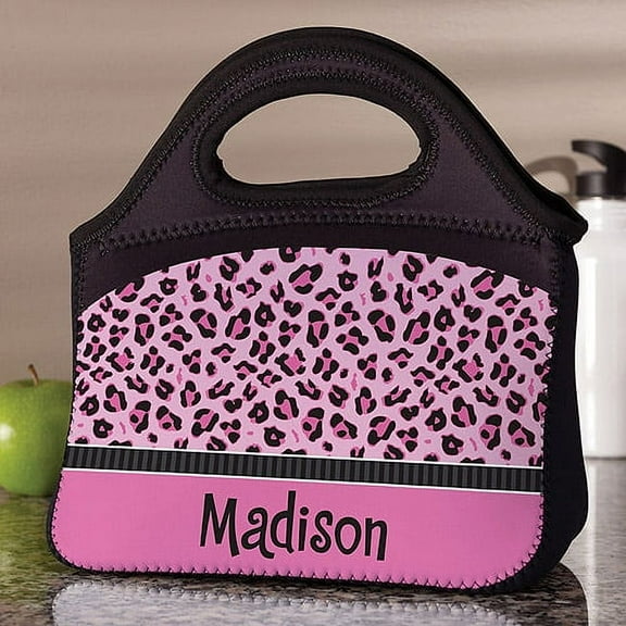 Personalized Sassy Leopard Kids Lunch Bag