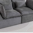 thumbnail image 5 of Muumblus 102" Boneless Modular Sectional Sofa with Movable Ottoman, Oversized L-Shaped Cloud Couch for Living Room, Gray Waffle, 5 of 6
