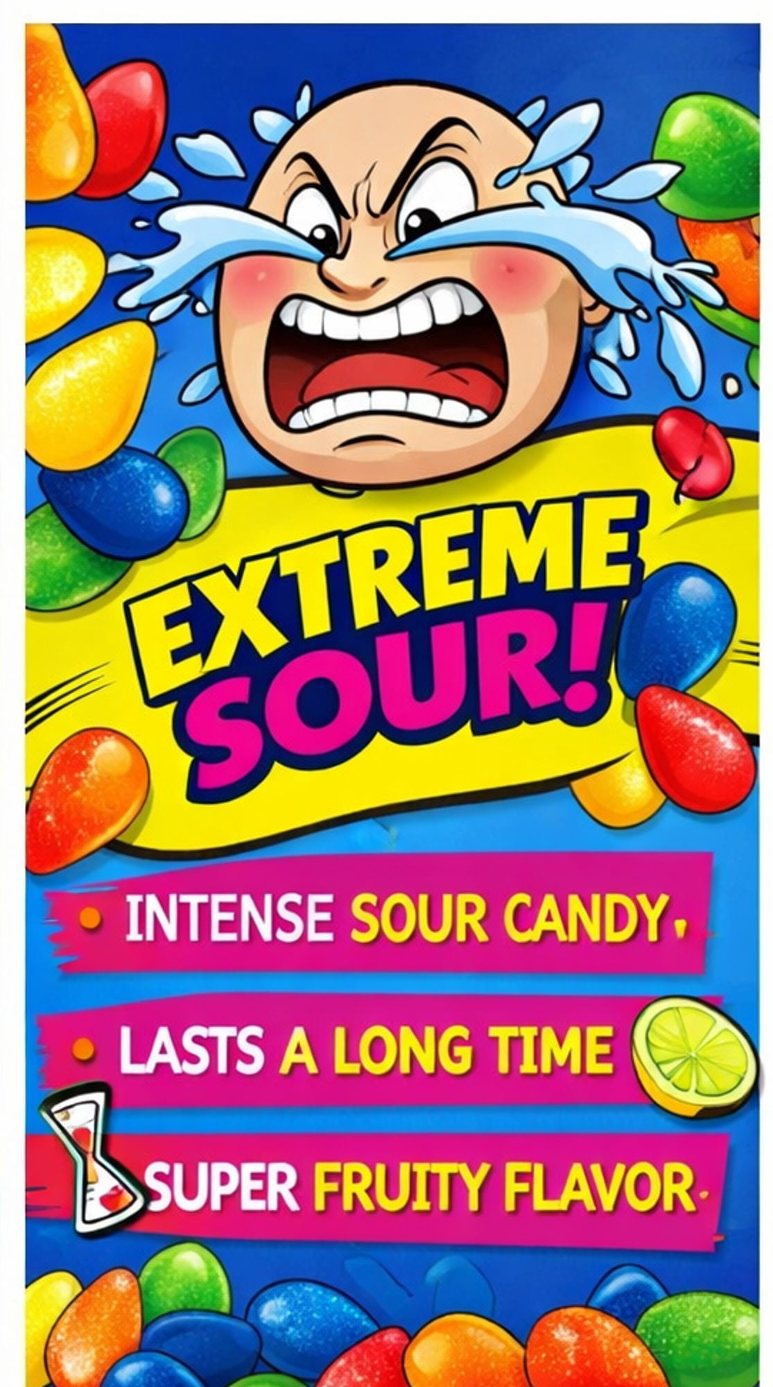 Concord Cry Baby Tears Sour Candy 2 lb Bulk Bag Tangy Hard Candy
