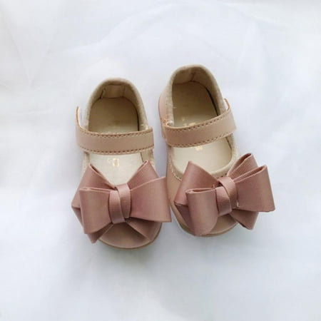

Kids Girls Princess Bow Spring Flat Casual Bowknot Shoes PU Soft Non-slip Footwear 1-7Y