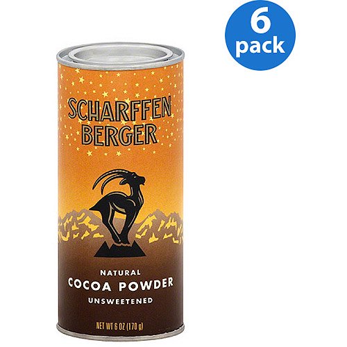Scharffen Berger Natural Unsweetened Cocoa Powder, 6 oz, (Pack of 6