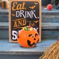 thumbnail image 3 of Ouuluon Plastic Pumpkin Bucket, 8 Pack Halloween Candy Pail with Handle for Halloween Party Supply, 3 of 4