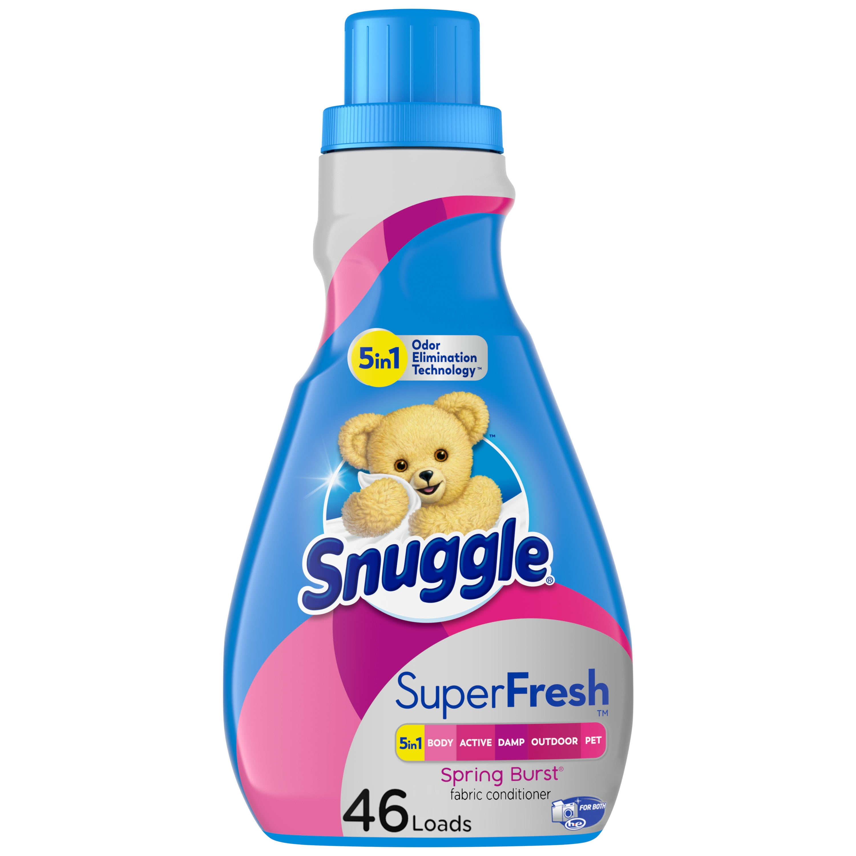 Snuggle Plus Super Fresh Liquid Fabric Softener, Spring Burst, 48.6 Fluid Ounces, 46 Loads