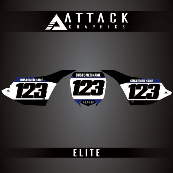 Attack Graphics Elite Number Plate Backgrounds for Yamaha YZ250 2025