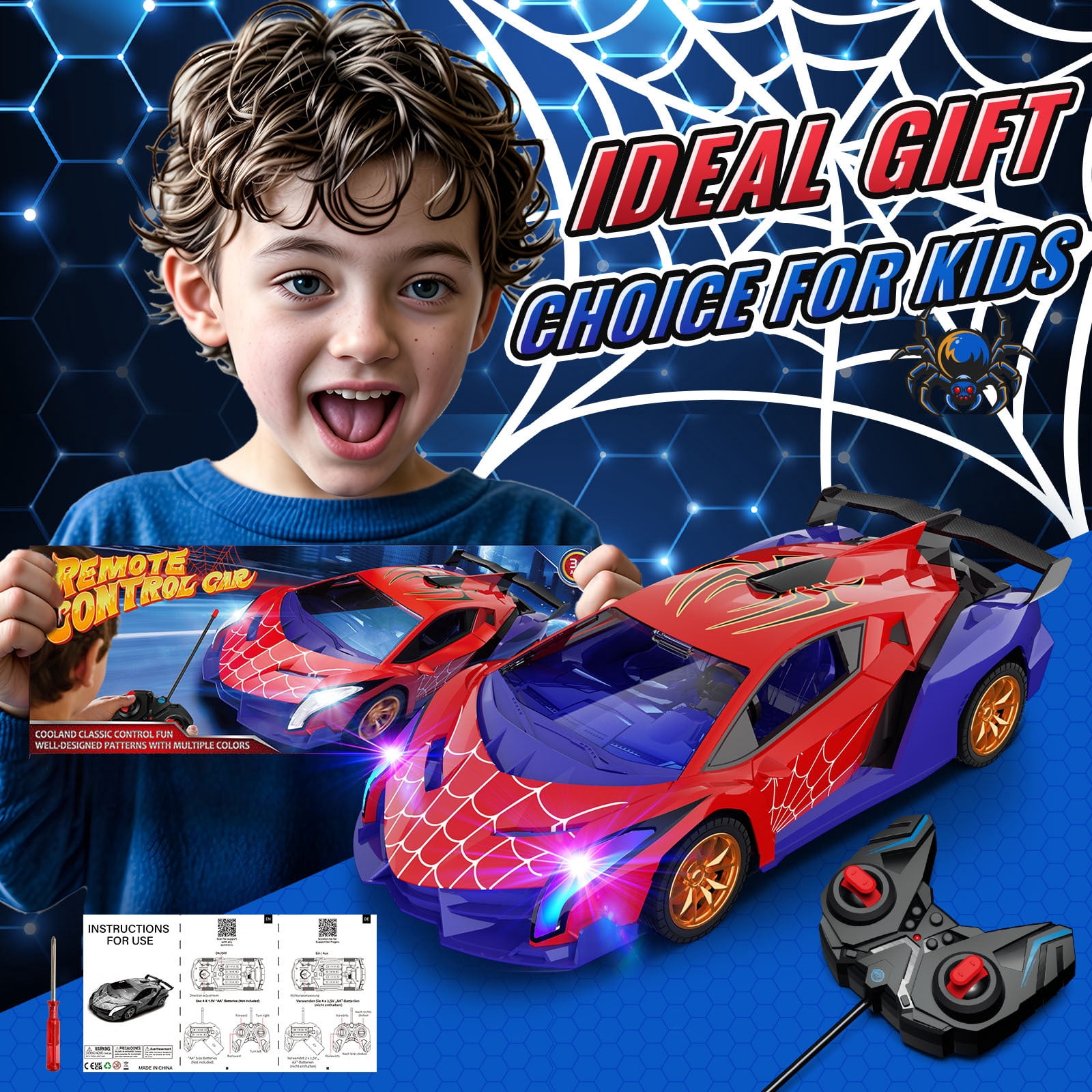Aogsiyt Remote Control Car for Kids with LED Lights, India | Ubuy