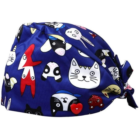 Healthcare Work Hats 6-Pack Printed Bouffant Scrub Caps - Adjustable Surgical Nurse Hats With Buttons & Sweatband Nurse Hats With Button Sides - Foto 3