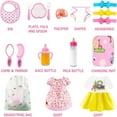 thumbnail image 3 of 16 Pcs Baby Doll Accessories, Baby Doll Clothes and Accessories 3-5 Year Old, Baby Doll Feeding and Caring Set with Doll Diapers, Magic Bottle, Birthday Gifts Baby Doll for 2 3 4 Year Old Girls, 3 of 6