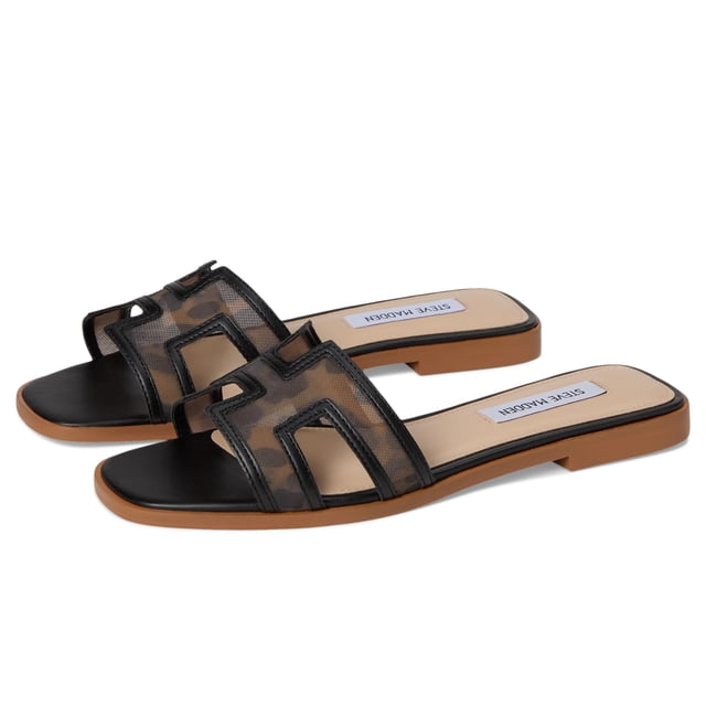 Sandalia Slide Hadyn de Malla Leopardo para Mujer Talla 9.5
