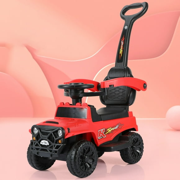 Car Toddler Ride On Push Toy Car 4 Wheel Multifunction Light Music Toy Push Vehicle for Kids 1 to 3 Years Old