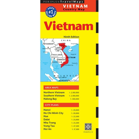 Vietnam Travel Map Ninth Edition, (Paperback)