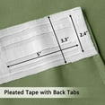 thumbnail image 2 of SMILETIME Back Tab Curtains, 2-Panel Set Rod Pocket & Pinch Pleat Design Light-Filtering & Thermal Insulation Ideal for Living Room, Bedroom & Office Windows, 2 of 7