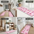 thumbnail image 5 of Pink Christmas Tree Pattern Kitchen Rugs Sets Of 3,Kitchen Runner Rugs Non Skid Washable,Decorative Kitchen Floor Mats for Kitchen,Sink,Laundry,17"x30"+ 17"x47" + 17"x59", 5 of 6