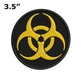 thumbnail image 2 of Toxic Yellow Biohazard Sign Patch Iron on Applique Horror Clothing Zombie Apocalypse, 2 of 2