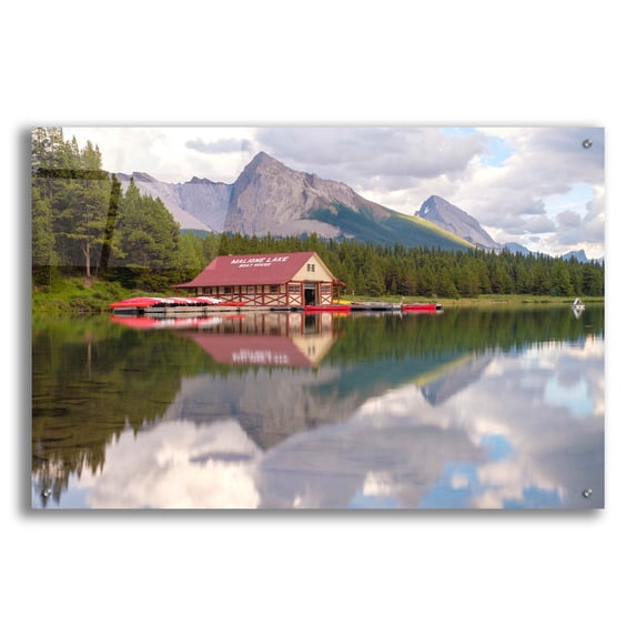 Epic Art 'Maligne Lake 2' by Joe Reimer Photography, Acrylic Glass Wall Art, 36"x24"