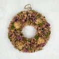 thumbnail image 3 of Northlight 12" Purple and Beige Wooden Floral Spring Wreath with Preserved Artichoke, 3 of 6