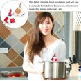 thumbnail image 5 of 2 Pcs Assorti ColorCoton Poignée de Pot : en Tissu Résistant à la Chaleur Couvercles de Pot de Cuisine Mini Triangle Isolation, 5 of 5