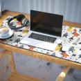 thumbnail image 3 of Long Mouse Pads for Desk,White Cartoon Dinosaurs Knights Pattern Desk Mats on Top Of Desks, Desk Mouse Pad Extra Large with 3mm Non-Slip Base and Stitched Edge for Gaming,Office,Work,Home 35.4"x15.7", 3 of 6