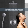 thumbnail image 3 of Wowow 9-Spray Patterns with 1.8 GPM 12 in. Wall Mount Rain Fixed Shower Heads in 12 in. Brushed Nickel, 3 of 8