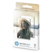 Papier photo HP exclusivement pour imprimante photo instantanée HP Sprocket Plus, (2,3" x 3,4"), 20 feuilles autocollantes (2FR23A)